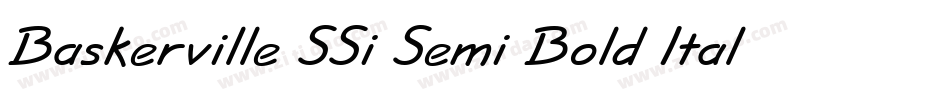 Baskerville SSi Semi Bold Italic字体转换